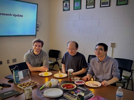 Winter 2024: Brandon, Haoyang and Yingbo celebrate their birthdays winter birthdays 2024