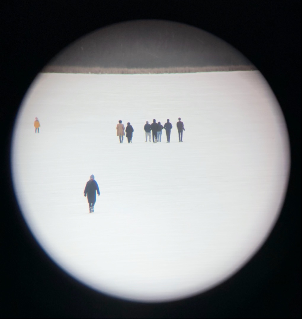 The lab through a telescope